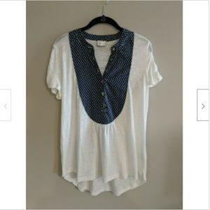 Anthropologie Postage Stamp Shirt Womens Size M